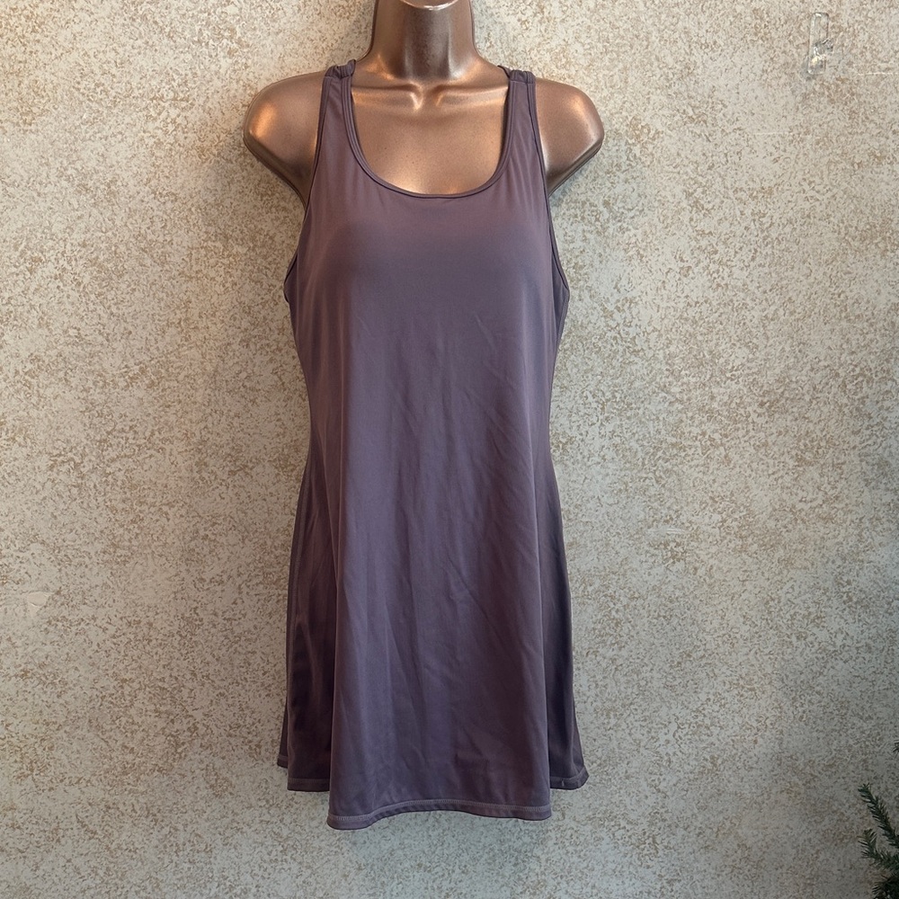 Racer back Women's Tank athletic Dress in purple